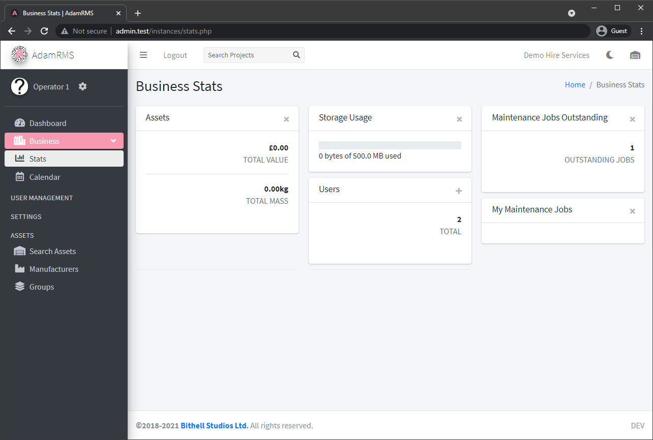 Business Stats Widgets Business Stats